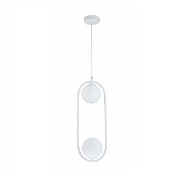 LP693-2P Suspensie Nero White Lampardi 2x50w G9/H50-120cm D13cm - img 1