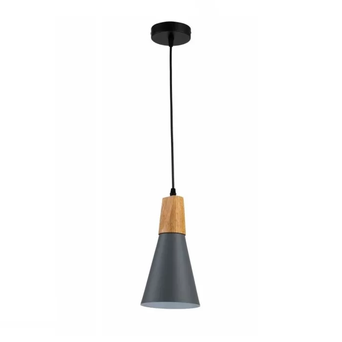 LP5019-1P Suspensie Scandiv Gray Lampardi 1x60w E27/H50-120cm D16cm - img 1