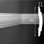 M032 (MX032) Molding duropolimer 70*11*2000mm Cosca (20 buc-1 cutie) - img 2