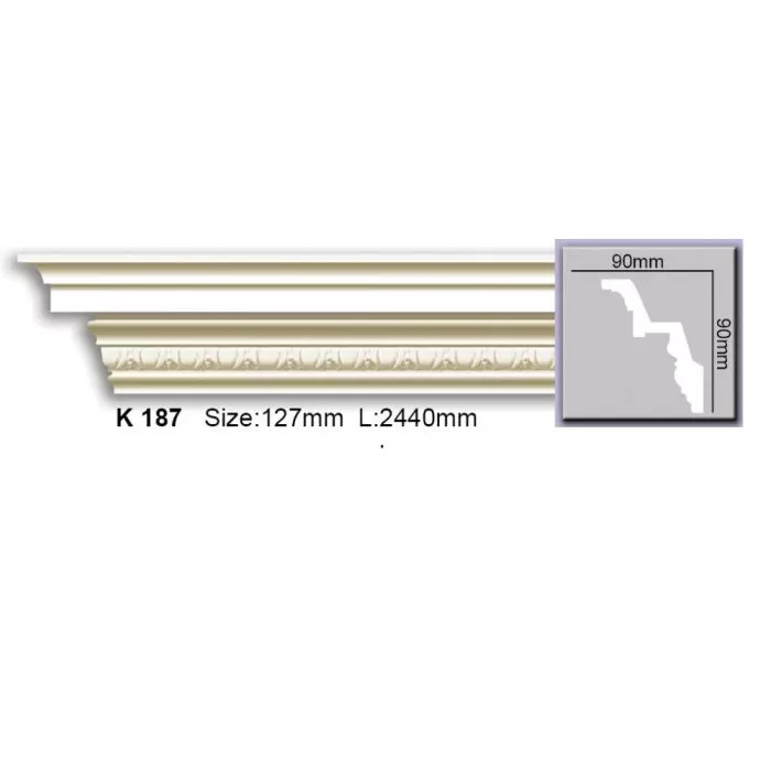K187 Cornisa cu ornament Harmony 90x90x2440 - img 1