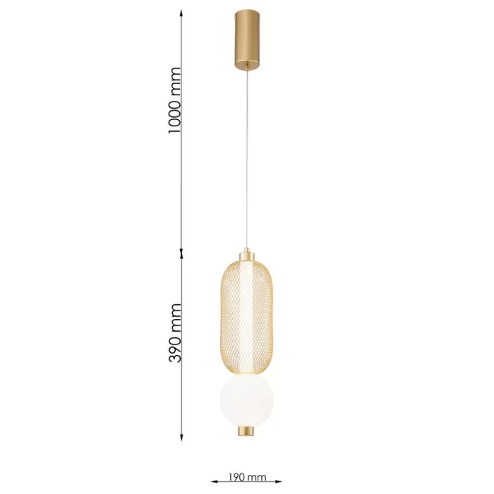 LP5262-1P Lustra Meshka Lampardi D190*390MM/30W/4000K - img 3