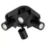 LP729-4C Aplica iOS Black Lampardi 4x50w GU10/ H11cm D34cm - img 1