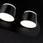 LP740-3 Aplica Capito Black Lampardi 3x12w LED/H12cm D38cm - img 7