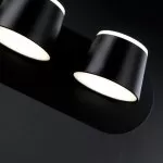 LP740-3 Aplica Capito Black Lampardi 3x12w LED/H12cm D38cm - img 6
