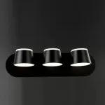 LP740-3 Aplica Capito Black Lampardi 3x12w LED/H12cm D38cm - img 3