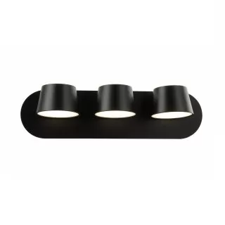 LP740-3 Aplica Capito Black Lampardi 3x12w LED/H12cm D38cm