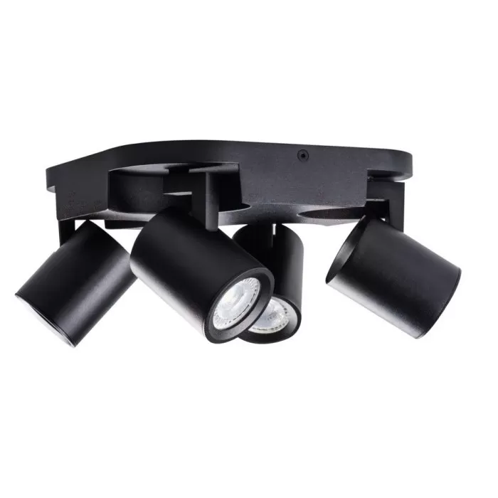 LP729-4C Aplica iOS Black Lampardi 4x50w GU10/ H11cm D34cm - img 2