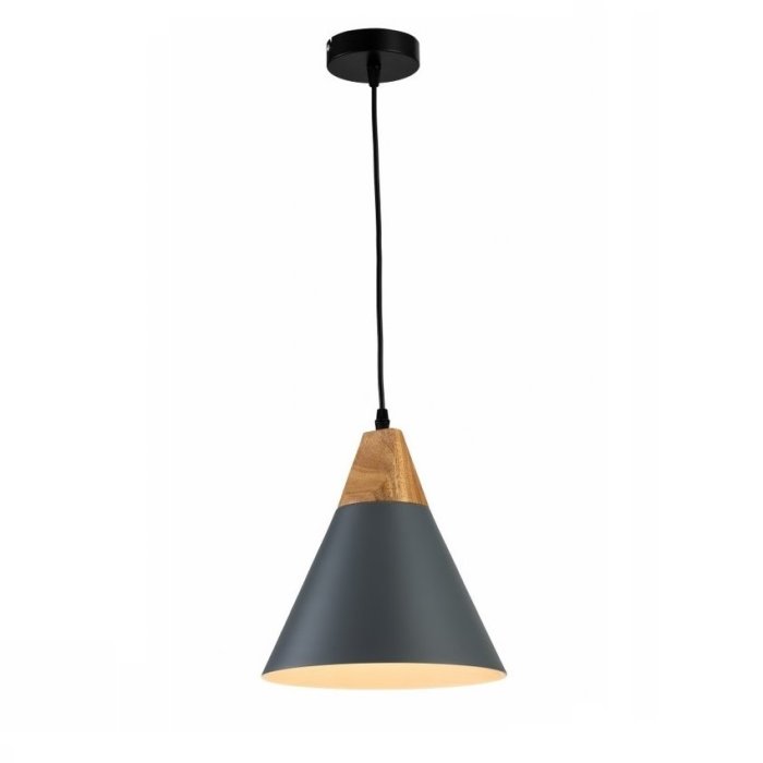 LP5023-1P Suspensie Scandiv Gray Lampardi 1x60w E27/H50-120cm D20cm  - img 1