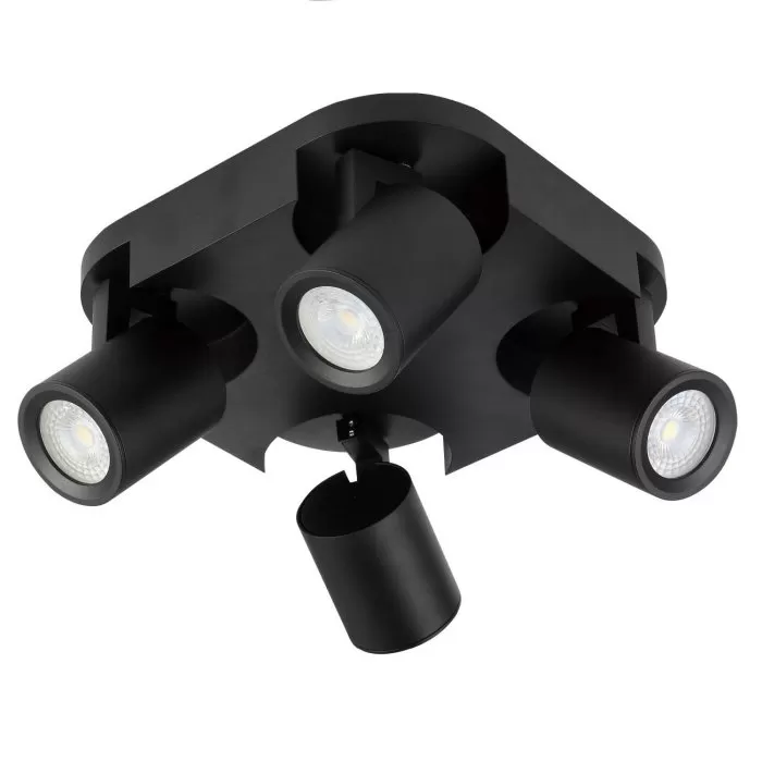 LP729-4C Aplica iOS Black Lampardi 4x50w GU10/ H11cm D34cm - img 1