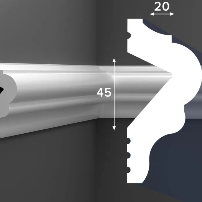 M018 (MX018) Molding duropolimer 45*20*2000mm Cosca (14buc-1 cutie) - img 1