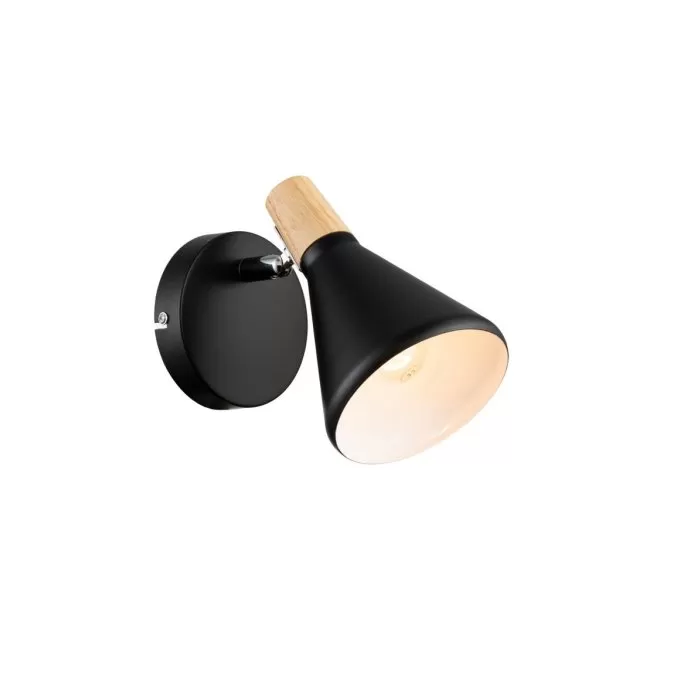 LP755-1W Aplica Lemnos Black Lampardi 1x60w E27/H15cm D12cm - img 1
