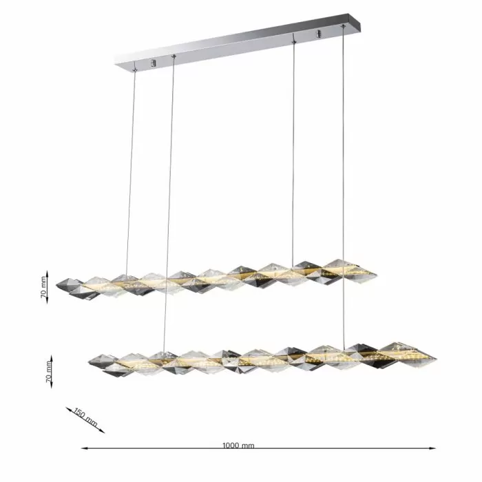 CLN127-L100x2 Lustra ICY Cellini chrome - img 3
