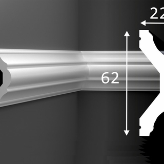 M022 (MX022) Molding duropolimer 62*22*2000mm Cosca (15 buc-1 cutie)