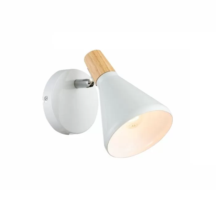LP756-1W Aplica Lemnos White Lampardi 1x60w E27/H15cm D12cm - img 1