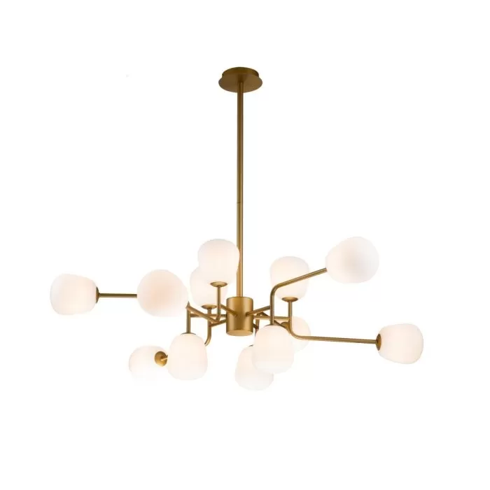 LP697-12 Lustra Manfred Gold Lampardi 12x50w G9/H66-130cm D110cm - img 3