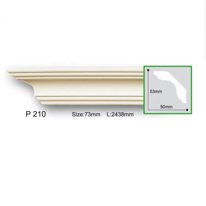 P210-8 Cornisa neted Gaudi Decor 53x50x2440 - img 1
