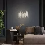 CLN1002-1F Lampadar Grapedrop Cellini chrome D500*H1650 - img 2