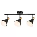 LP755-3W Aplica Lemnos Black Lampardi 3x60w E27/H14-16cm D53cm - img 1