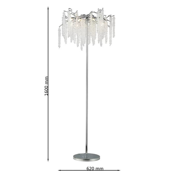 CLN1002-1F Lampadar Grapedrop Cellini chrome D500*H1650 - img 3