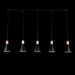 LP755-5P Suspensie Lemnos Black Lampardi 5x60w E27/H35-90cm D95cm - img 7