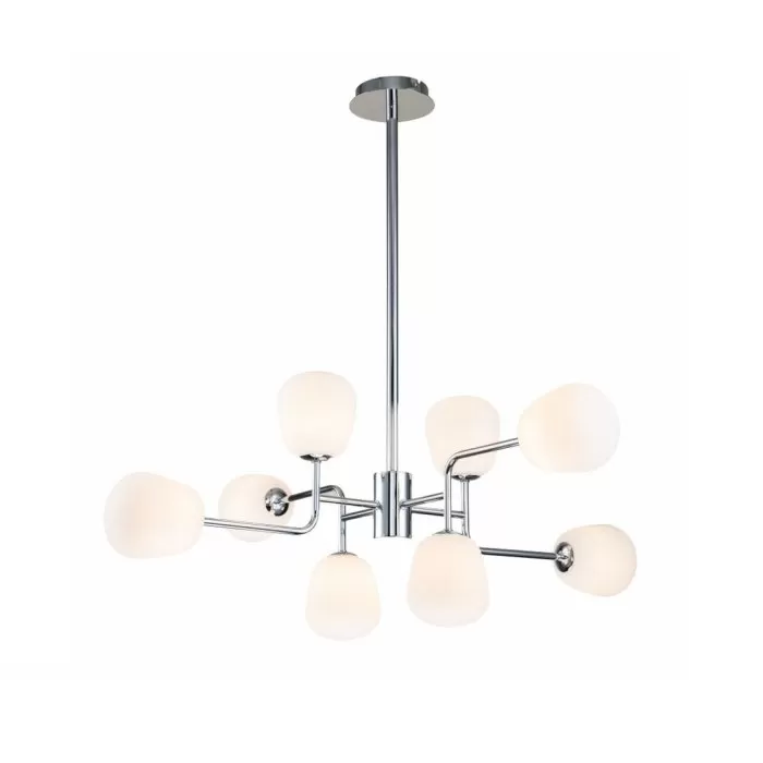 LP698-8 Lustra Manfred Silver Lampardi 8x50w G9/H55-130cm D95cm - img 3