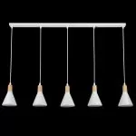 LP756-5P Suspensie Lemnos White Lampardi 5x60w E27/H35-90cm D95cm - img 4