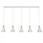 LP756-5P Suspensie Lemnos White Lampardi 5x60w E27/H35-90cm D95cm - img 3
