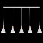 LP756-5P Suspensie Lemnos White Lampardi 5x60w E27/H35-90cm D95cm - img 2