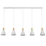 LP756-5P Suspensie Lemnos White Lampardi 5x60w E27/H35-90cm D95cm - img 1