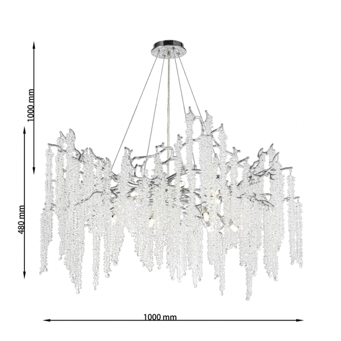 CLN1002-D100 Lustra Grapedrop Cellini chrome - img 3