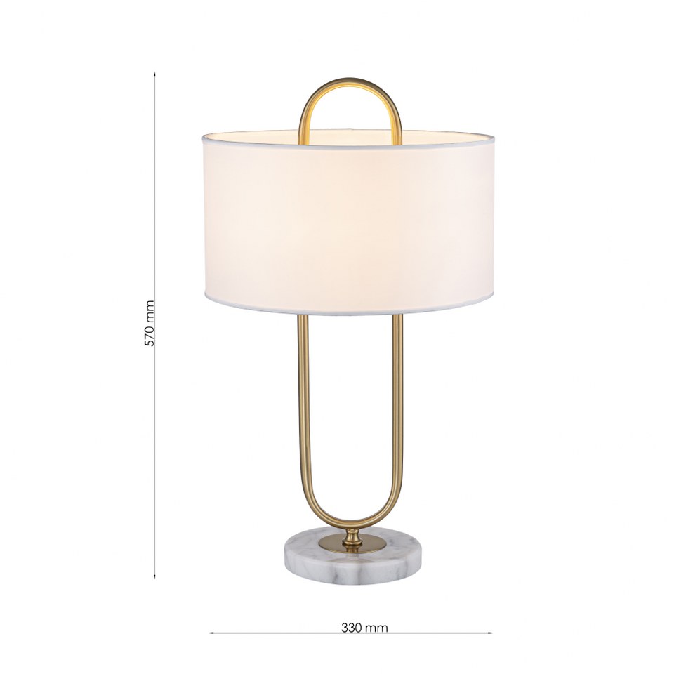 LP5268-1T Veiose Lampardi Table D33*H57CM/1*E27 white/cooper  - img 3