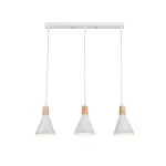 LP756-3P Suspensie Lemnos White Lampardi 3x60w E27/H35-90cm D50cm - img 1