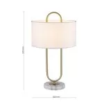 LP5268-1T Veiose Lampardi Table D33*H57CM/1*E27 white/cooper  - img 3