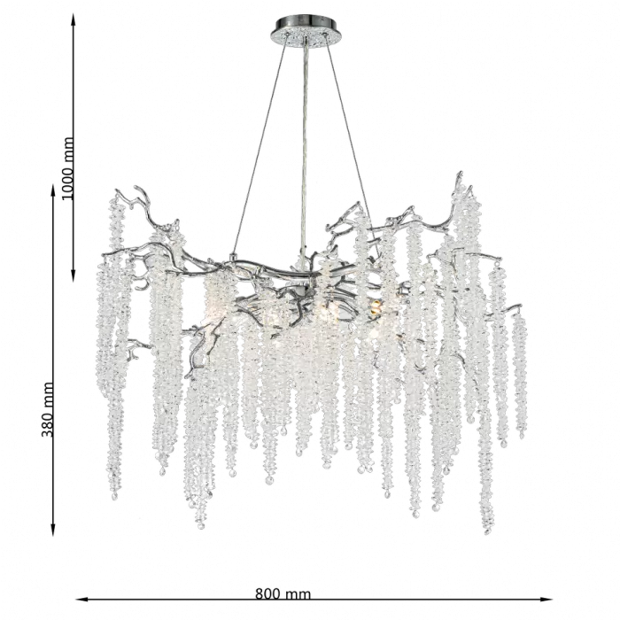 CLN1002-D80 Lustra Grapedrop Cellini chrome - img 3