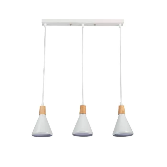 LP756-3P Suspensie Lemnos White Lampardi 3x60w E27/H35-90cm D50cm - img 3
