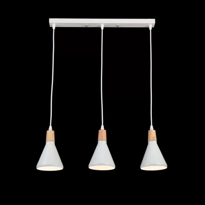 LP756-3P Suspensie Lemnos White Lampardi 3x60w E27/H35-90cm D50cm - img 2