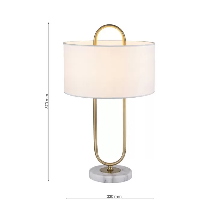 LP5268-1T Veiose Lampardi Table D33*H57CM/1*E27 white/cooper  - img 3