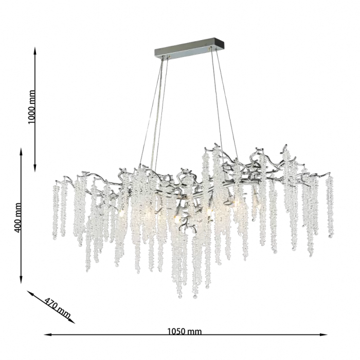 CLN1002-L100 Lustra Grapedrop Cellini chrome - img 3