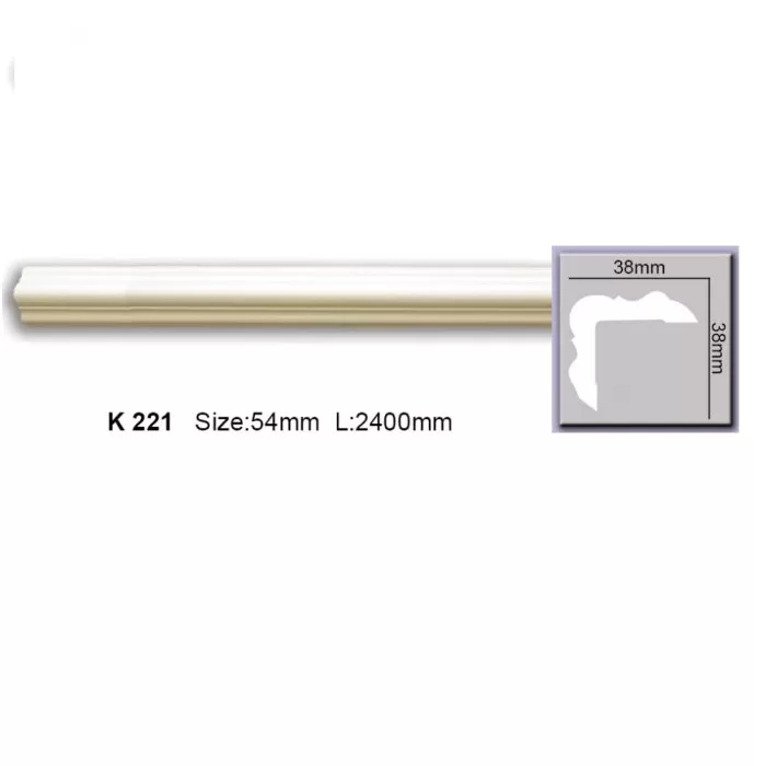 K221 (AB123) Cornisa neted Harmony 38x38x2400 - img 1
