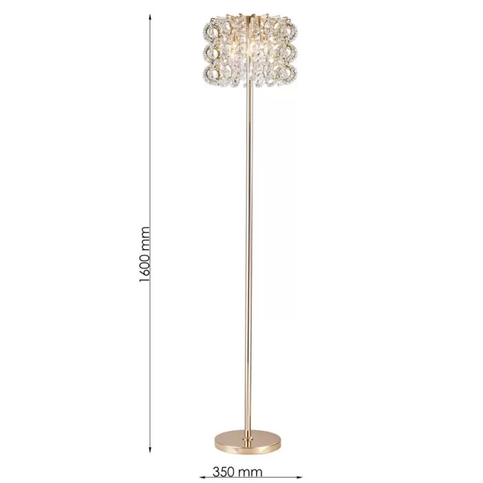 CLN1007-1F Lampadar Ringlux Cellini gold 3E14D350*H1600 - img 3