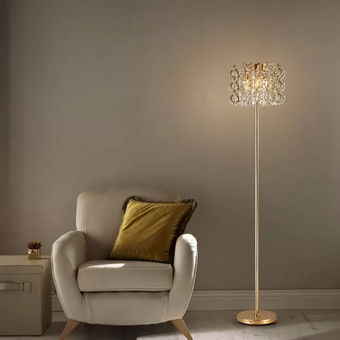 CLN1007-1F Lampadar Ringlux Cellini gold 3E14D350*H1600 - img 2