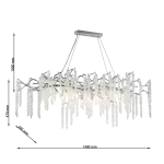 CLN1002-L140 Lustra Grapedrop Cellini chrome - img 3