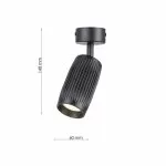 LP759-1WC Spot Riflet Lampardi D60*110mm/IP20 GU10 blackmat - img 3