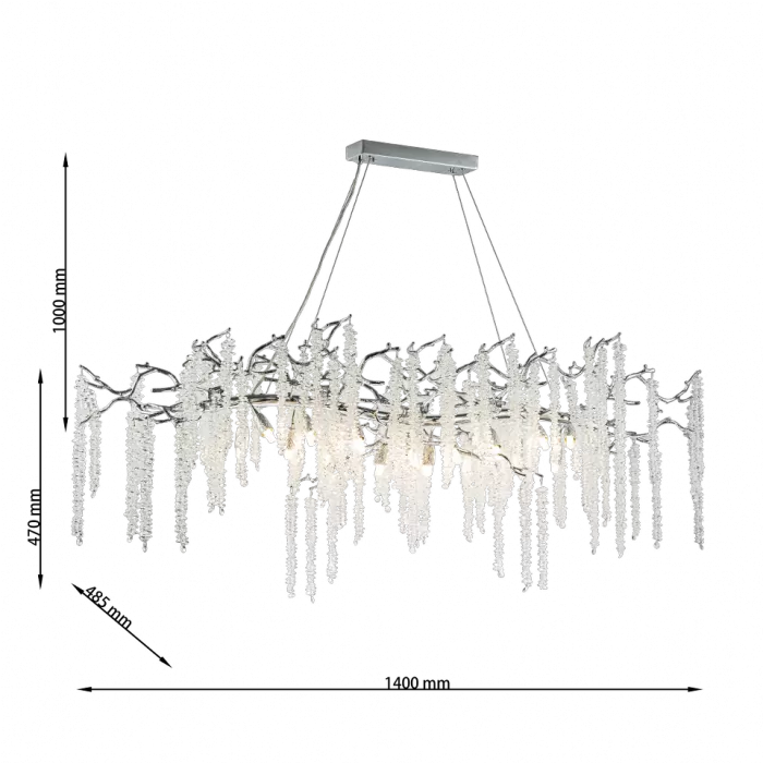 CLN1002-L140 Lustra Grapedrop Cellini chrome - img 3