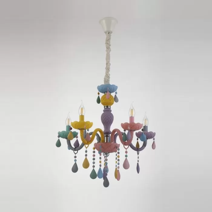 LP297-5 Lustra Rainbow Lampardi 5x40w E14/ H56-110cm D58cm - img 3