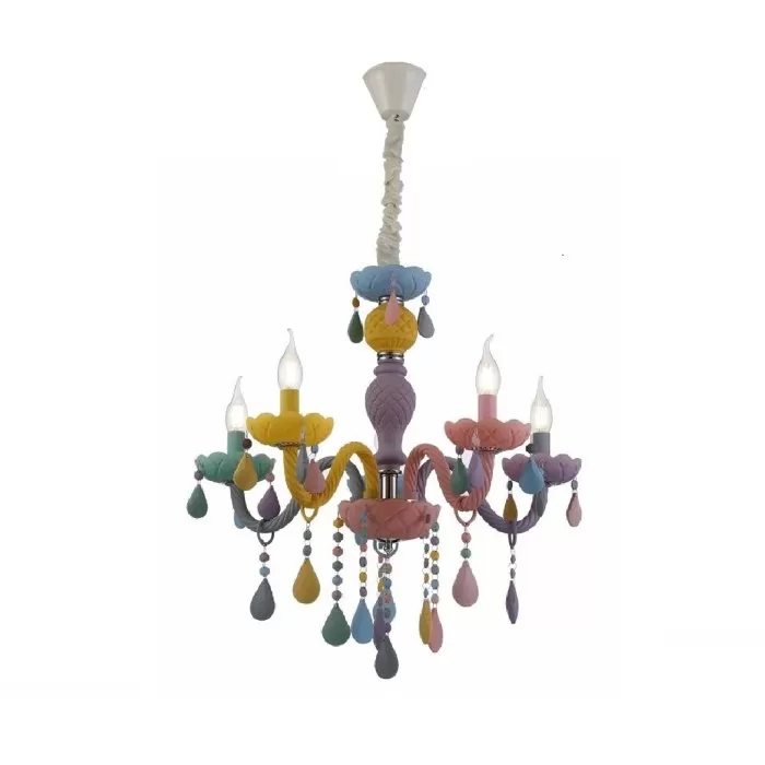LP297-5 Lustra Rainbow Lampardi 5x40w E14/ H56-110cm D58cm - img 1
