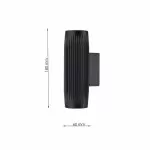 LP759-2W Aplica Riflet Lampardi D60*180mm/IP20 2*GU10 blackmat - img 3