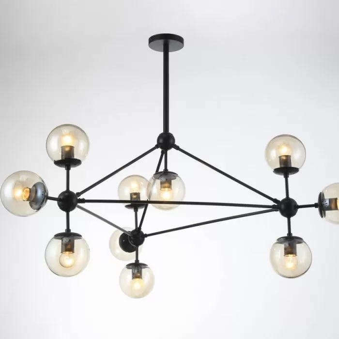 LP543-10 Lustra New York Lampardi 10x60w E27/ H52-92cm D105cm - img 2
