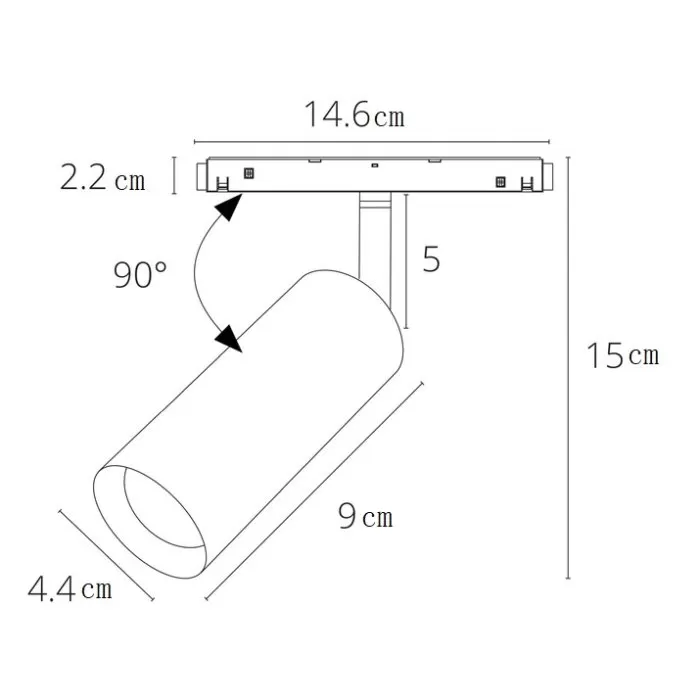 LP9116-spot-7W Slim Magnetic Lampardi  - img 2