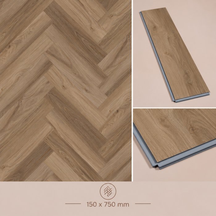NG6018-01-HB Laminat SPC Herringbone 150*750*5.5 , 1 cut 16pcs=1.800m2 - img 1